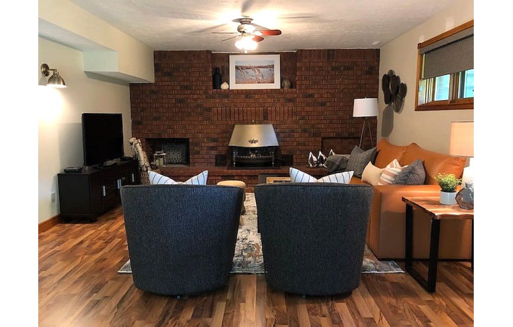fireplace in the family room ground floor